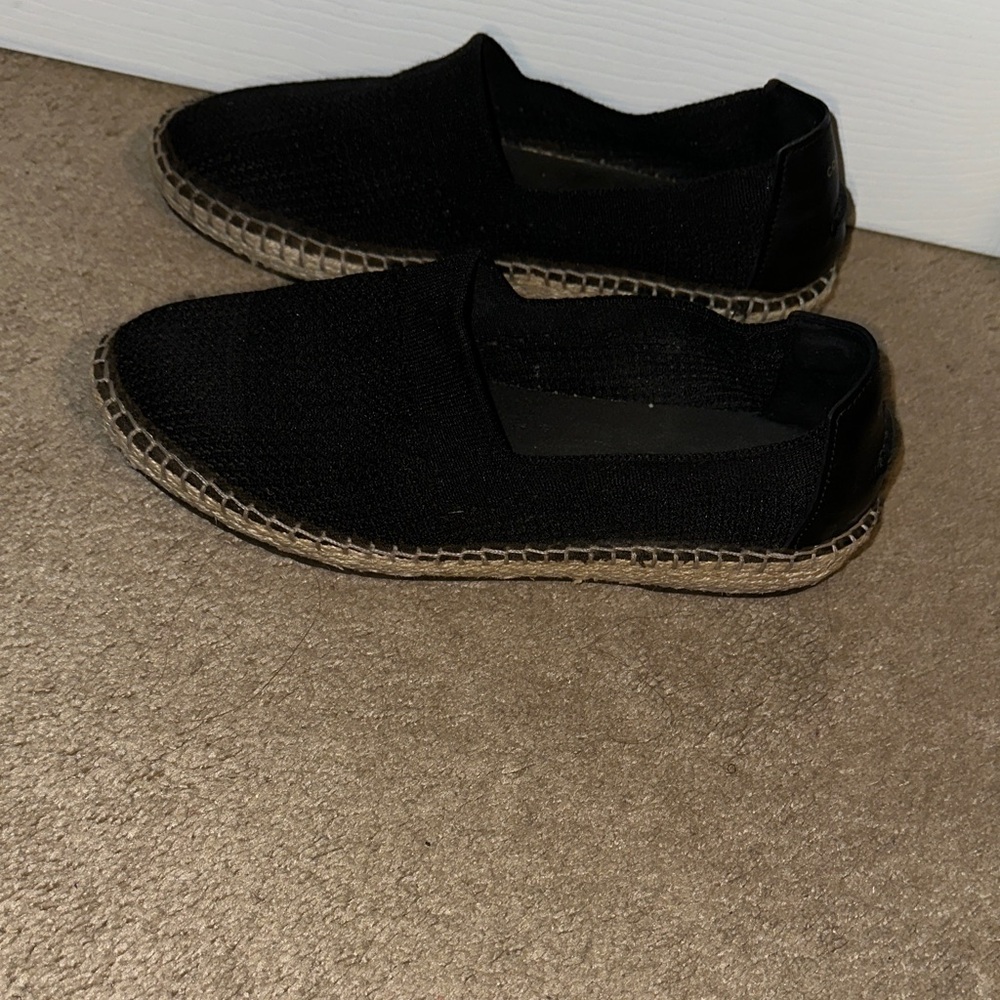 Cole Haan Black Espadrille Slip-Ons